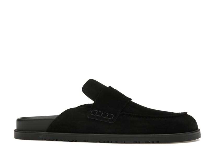 Hermes Go Mule Noir Suede Calkfskin (Men's)