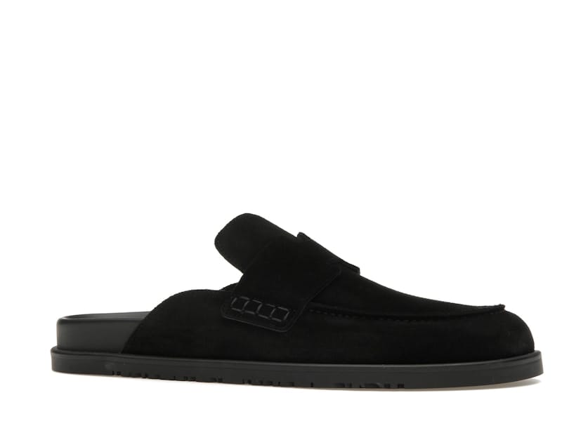 Hermes Go Mule Noir Suede Calkfskin (Men's)
