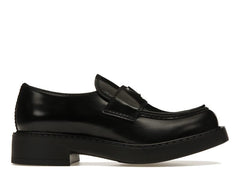 Prada 35mm Loafer Black Brushed Leather