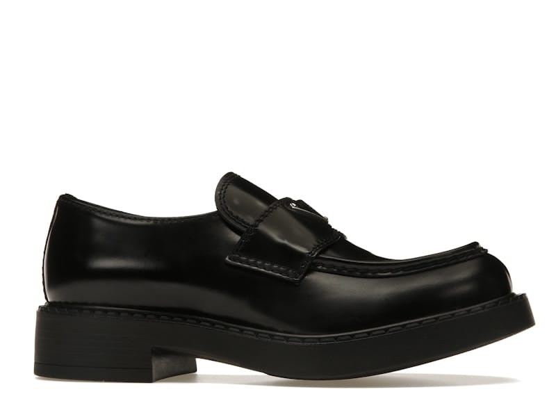 Prada 35mm Loafer Black Brushed Leather