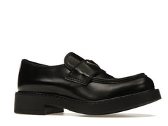 Prada 35mm Loafer Black Brushed Leather