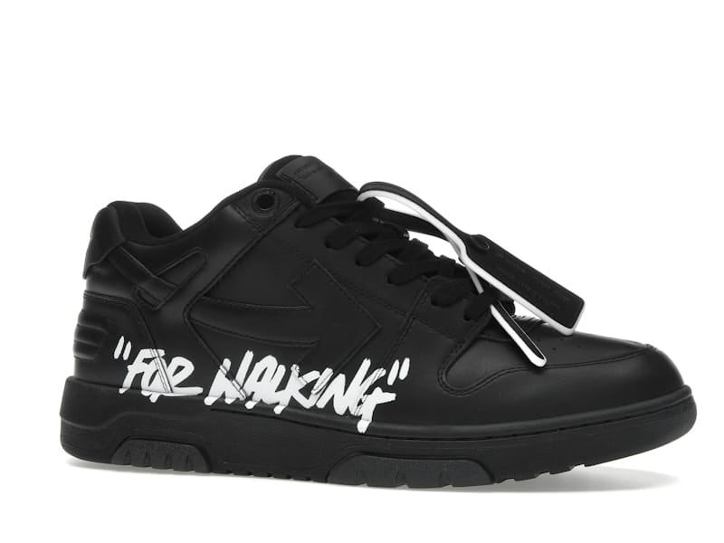 OFF-WHITE Out Of Office OOO Low Tops For Walking Black White