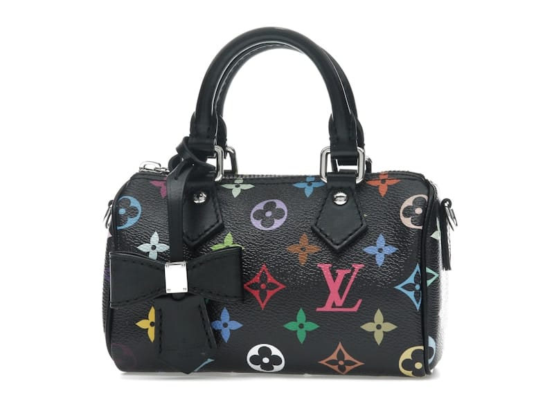 Louis Vuitton x Takashi Murakami Nano Speedy Black Multicolored