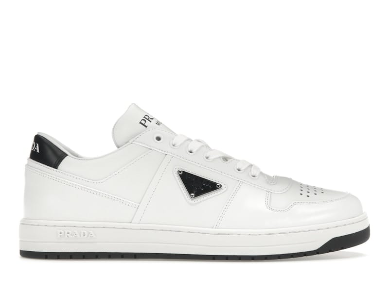 Prada Downtown Low Top Sneakers Leather White White Black