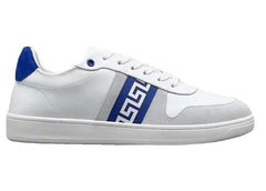 Versace Leather Low Top Sneaker White Grey Blue