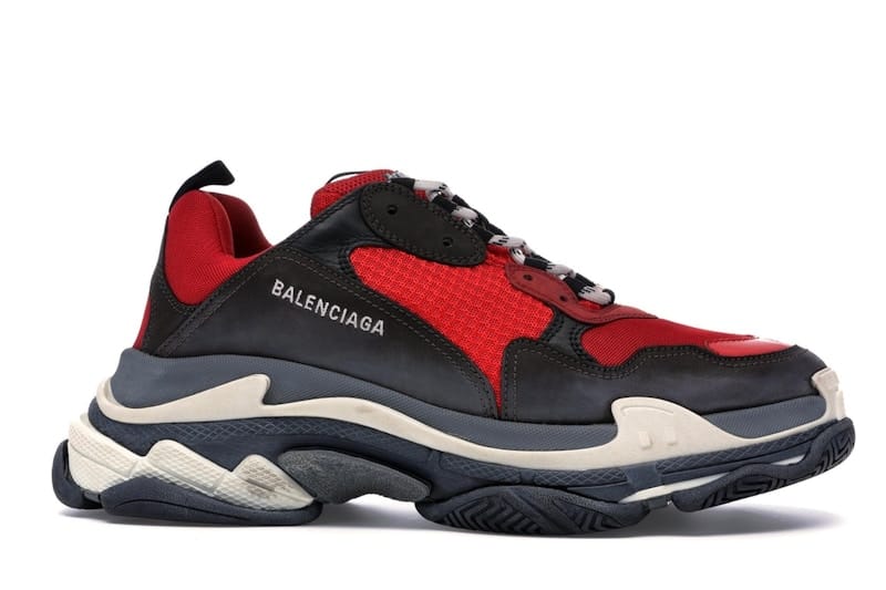 Balenciaga Triple S Red Black (Pre-Distressed)