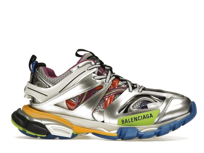 Balenciaga Track Leather Free White Silver Multi