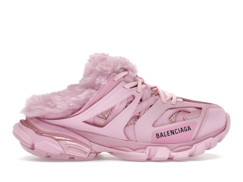 Balenciaga Track Mule Pink Faux Fur (Women's)