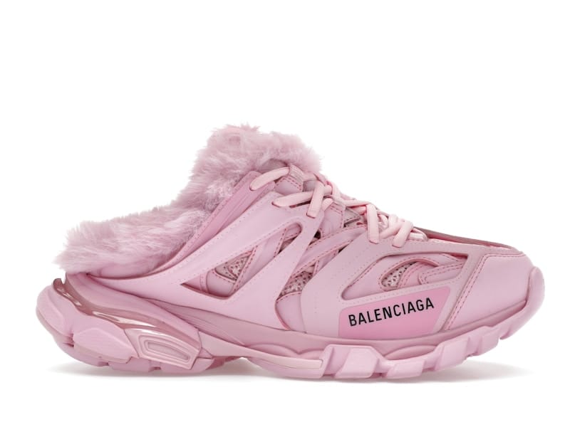 Balenciaga Track Mule Pink Faux Fur (Women's)