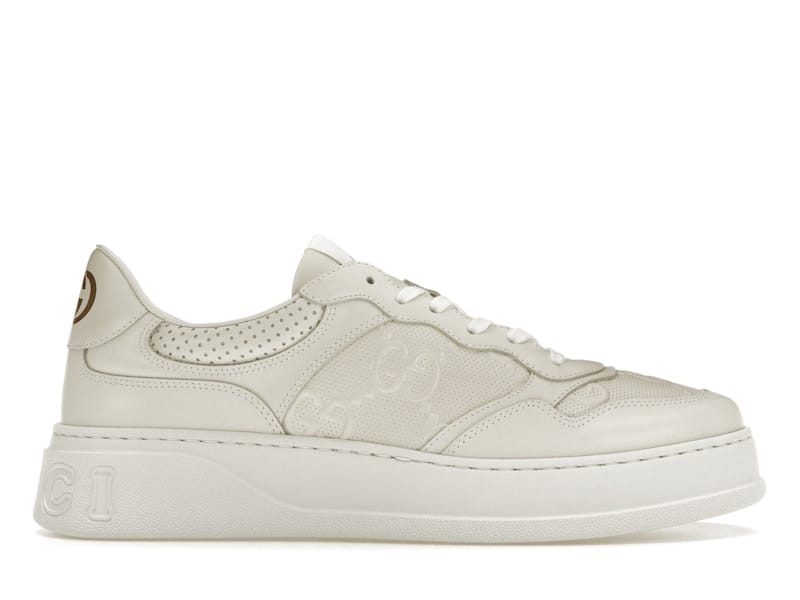 Gucci GG Embossed White Leather