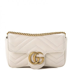 Gucci GG Marmont Matelasse Super Mini Bag White