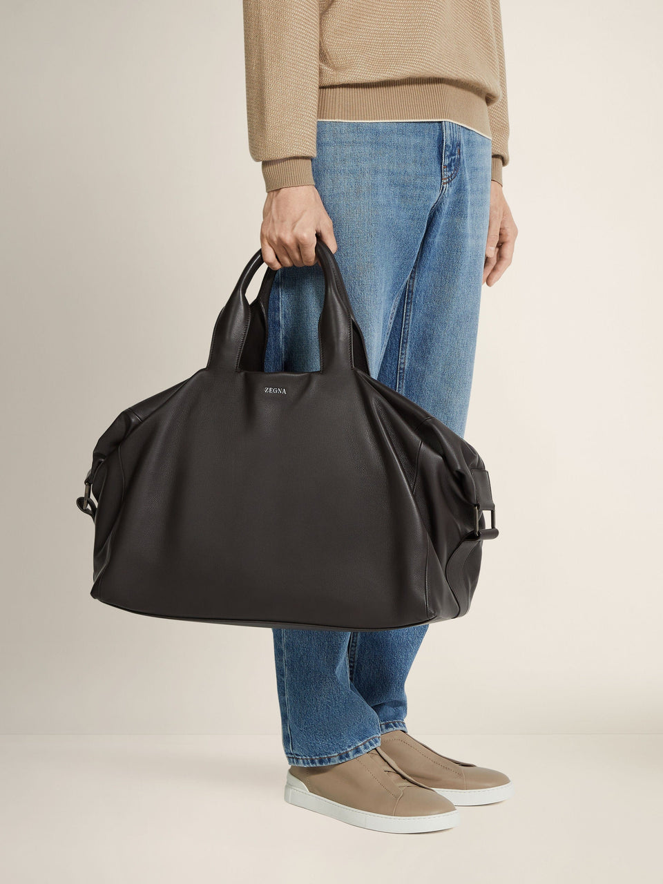 Zegna Dark Brown Secondskin Holdall Raglan