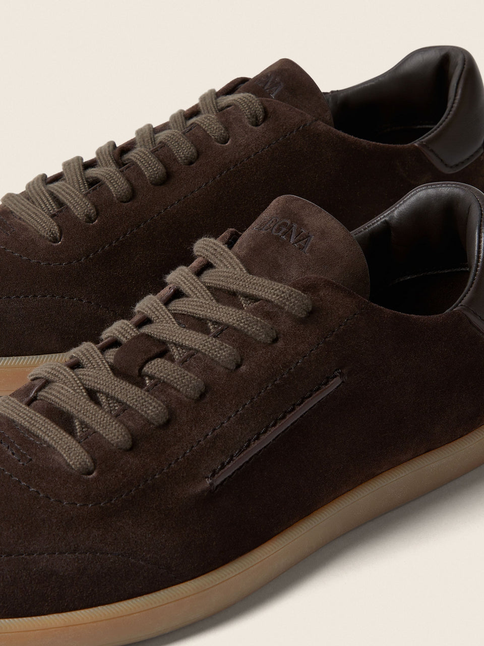 Zegna Dark Brown 232 Suede Sneakers
