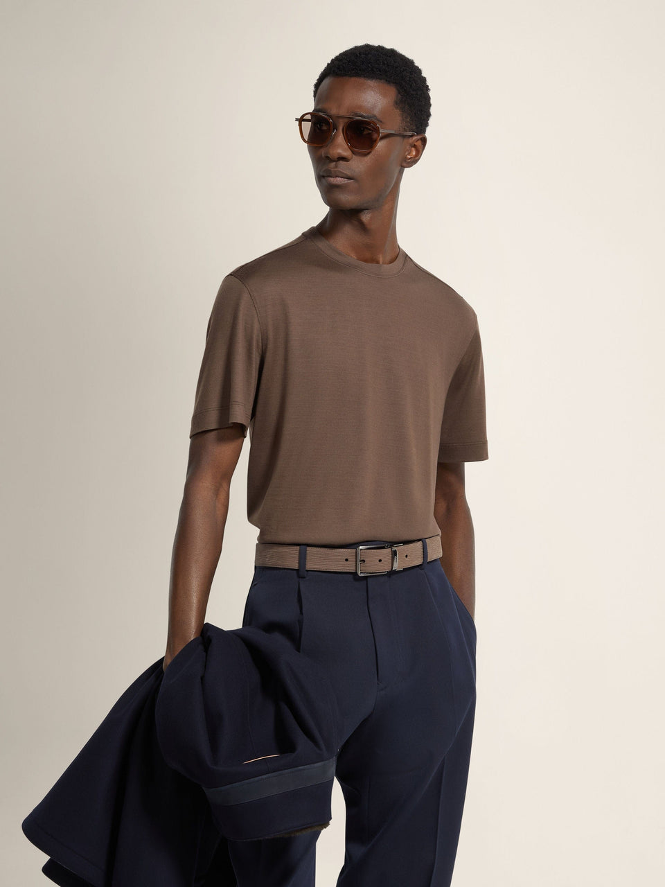Zegna Brown Vellus Aureum T-Shirt