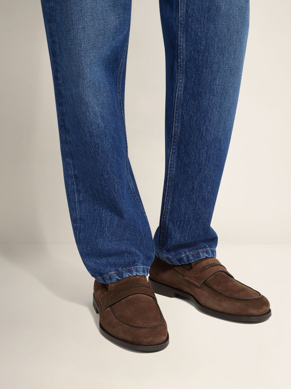 Zegna Dark Brown Suede Mocassin Corso Loafers