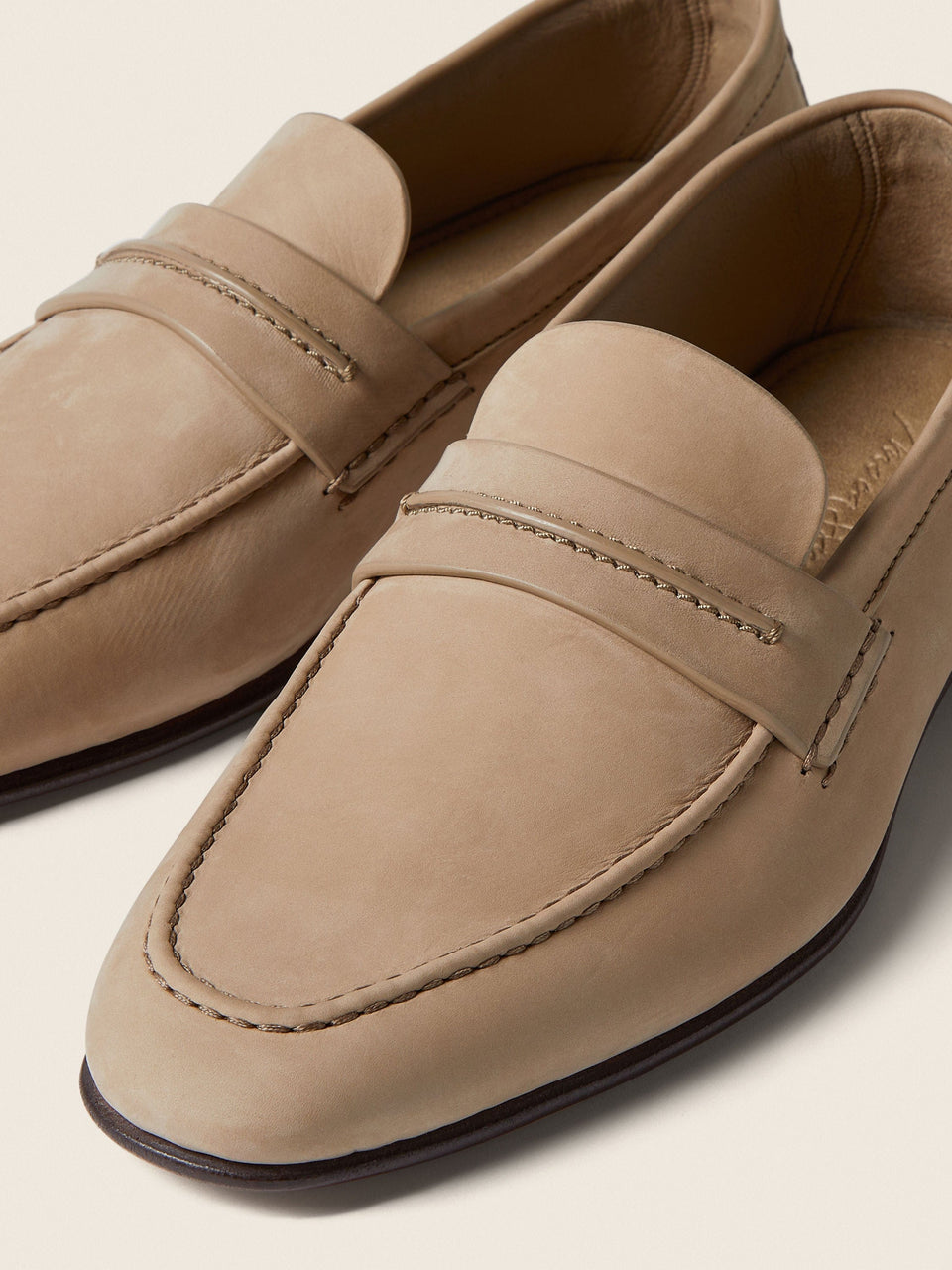 Zegna Beige Secondskin Mocassin Loafer