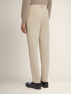 Zegna Beige Stretch Cotton Roccia Jeans
