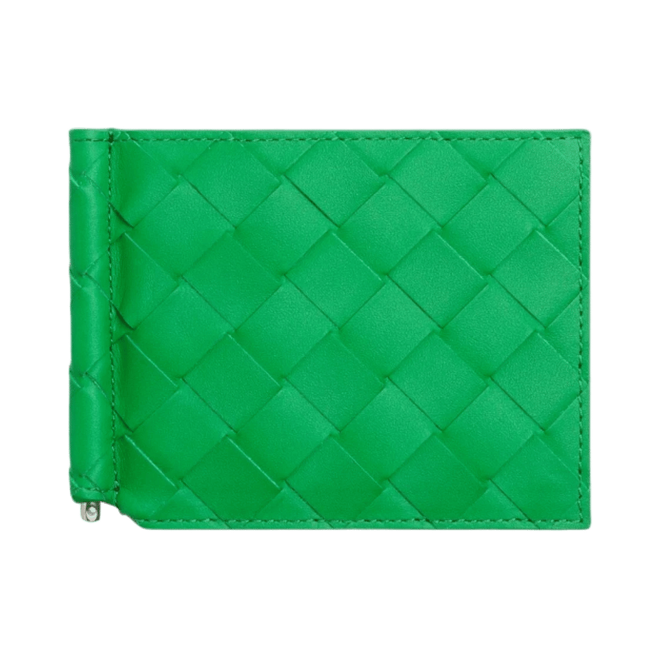 Bottega Veneta Bill Clip Wallet Parquet