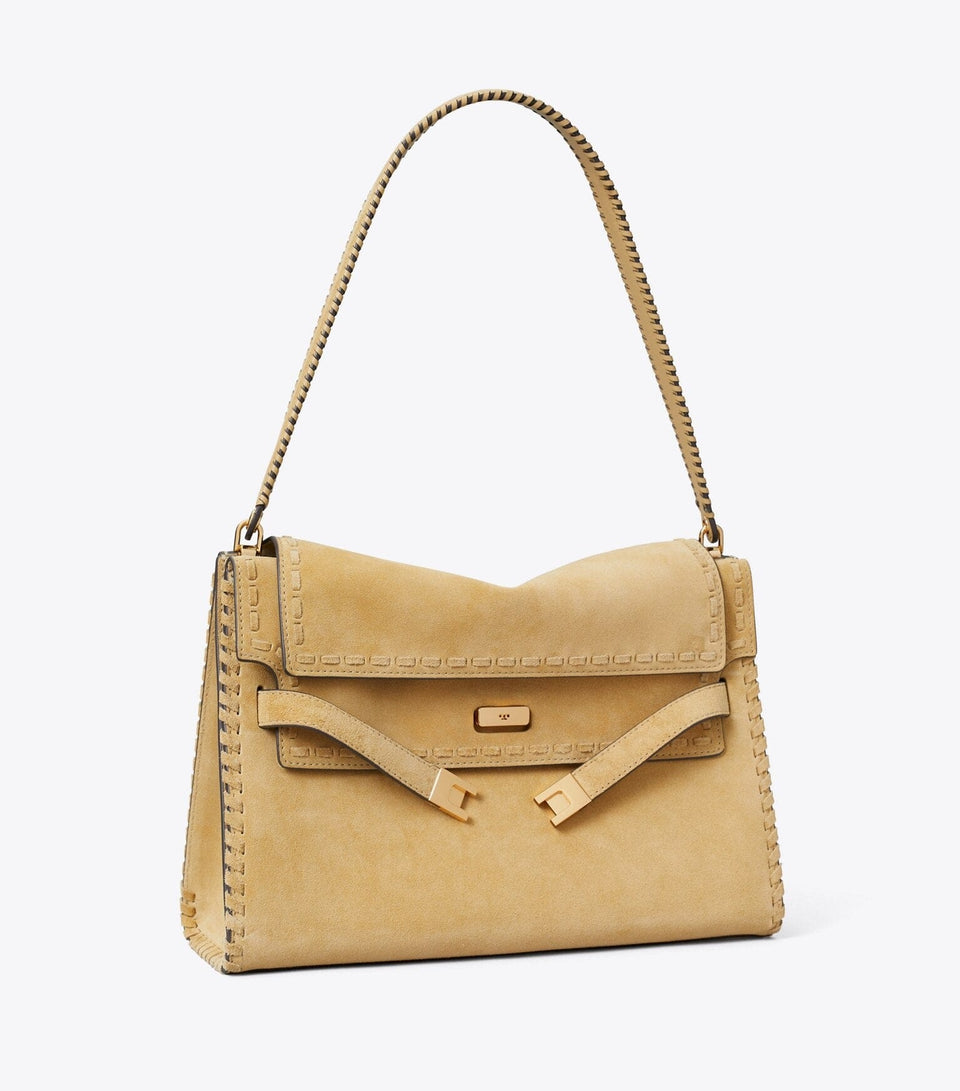 Large Lee Radziwill Suede Shoulder Bag