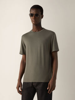 Zegna Dark Taupe Vellus Aureum T-Shirt