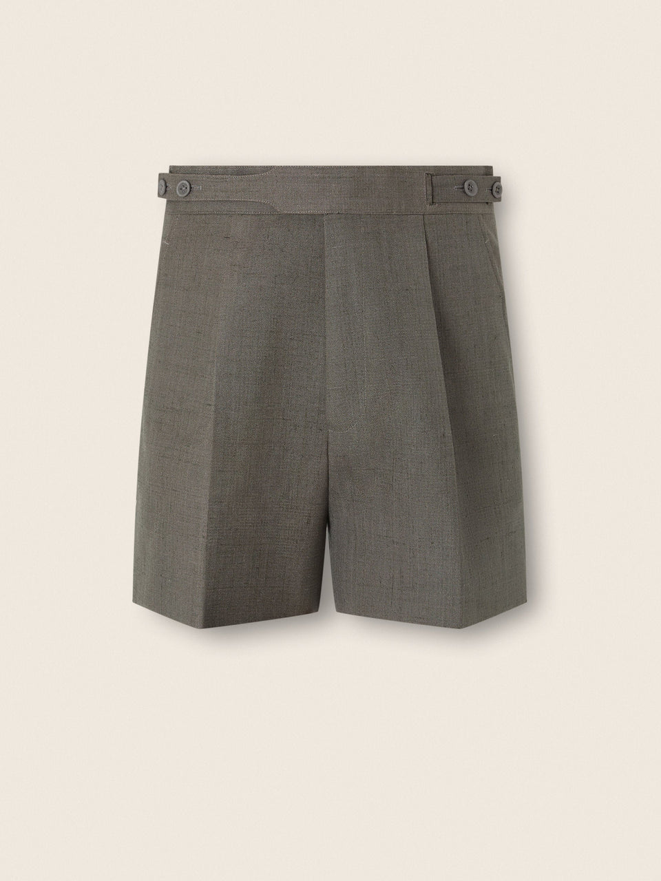 Zegna Dark Taupe Silk Shorts