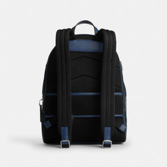 Coach Taylor Backpack In Signature Canvas Silver Ink Blue