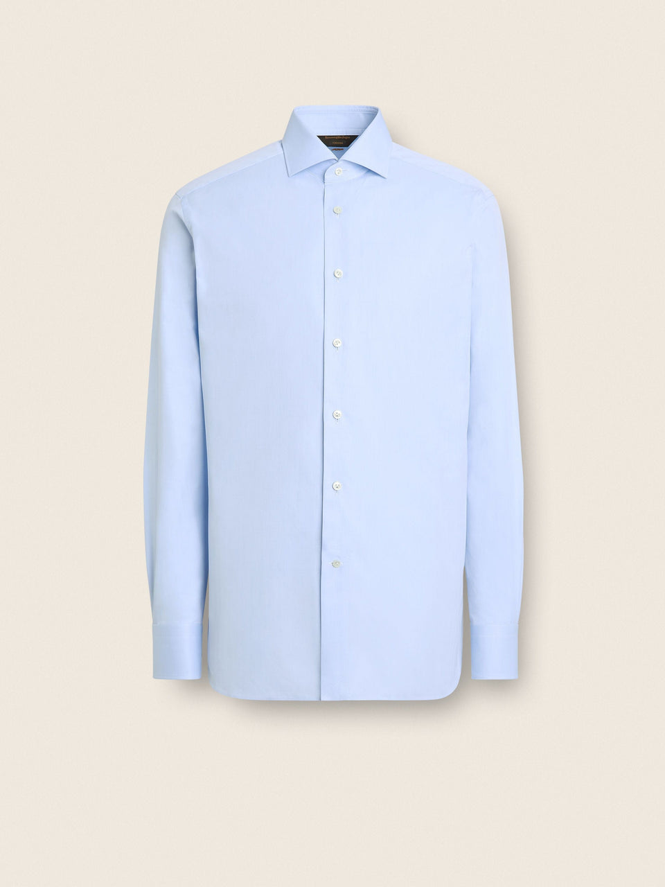 Zegna Light Blue Sea Island Cotton Shirt