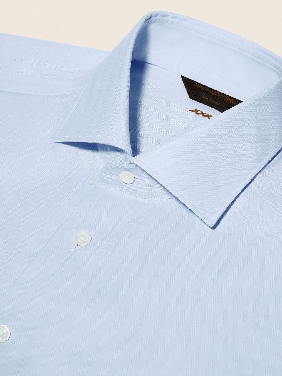 Zegna Light Blue Sea Island Cotton Shirt