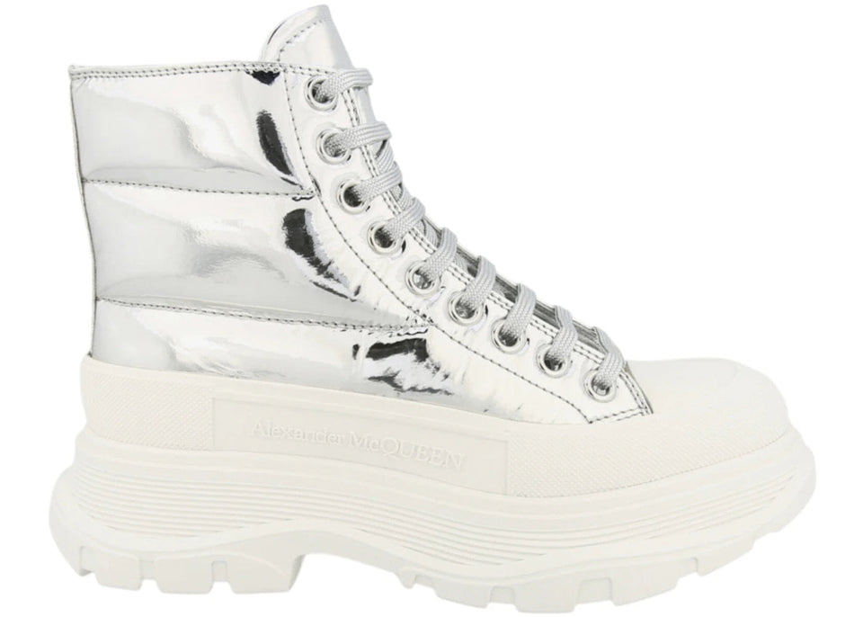 Alexander McQueen Wmns Tread Slick Boot 'Silver'