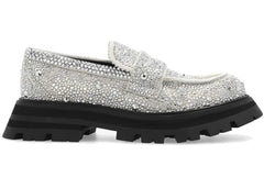 Alexander McQueen Wmns Wander Loafer 'New Ivory Crystal Embellished'