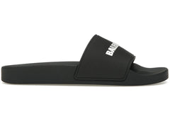 Balenciaga Pool Slide Black White Womens