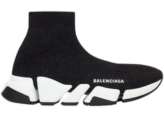 Balenciaga Speed 2.0 Black White Shiny Womens
