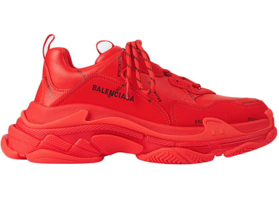 Balenciaga Wmns Triple S Sneaker 'Allover Logo - Red'