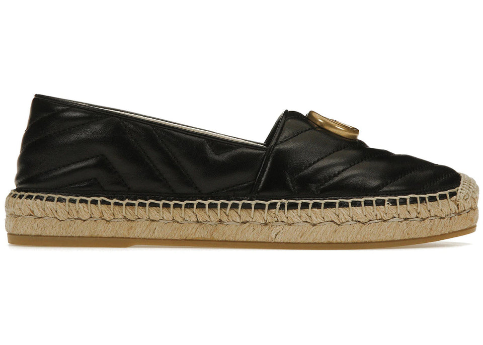 Gucci Double G Espadrille Black Leather
