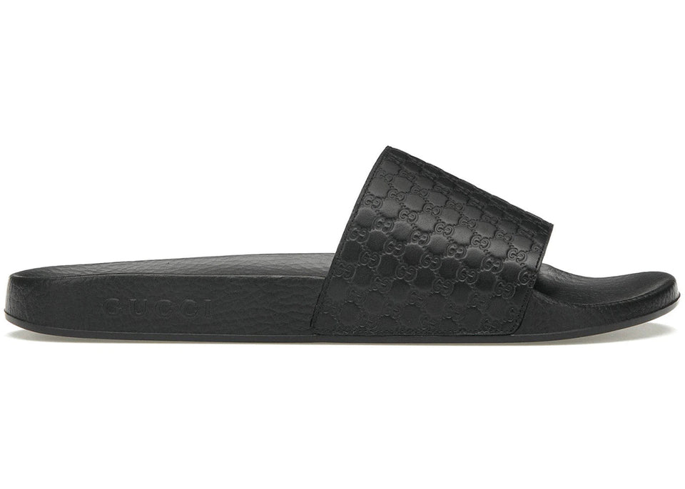 Gucci Microguccissima Slide Black Womens