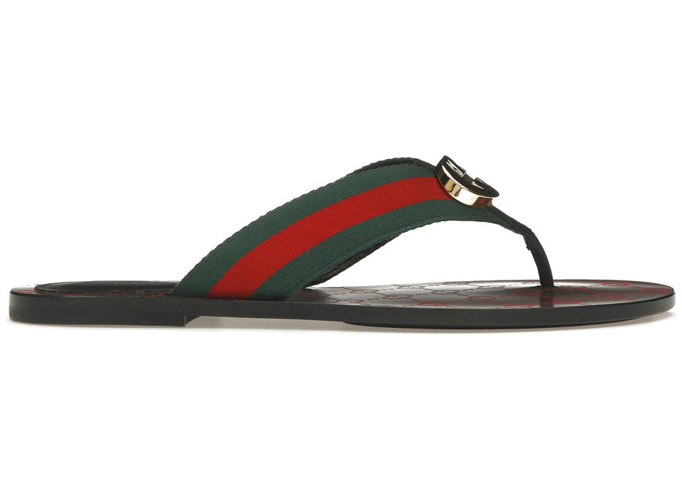 Gucci Wmns GG Web Sandal 'Black Green Red'