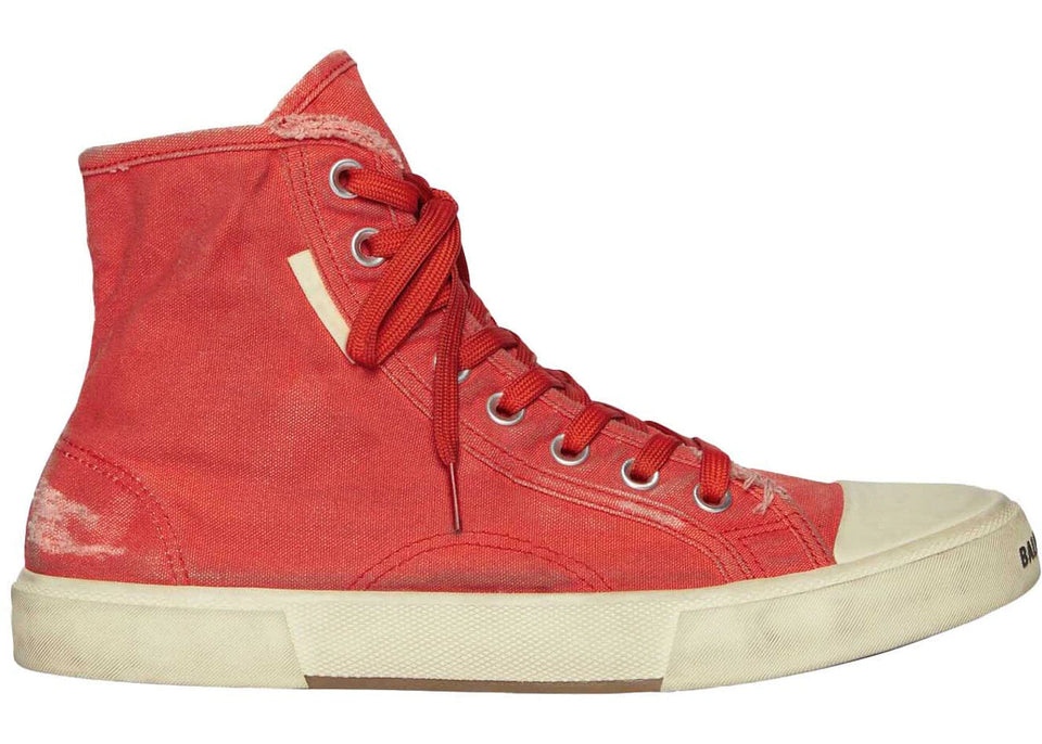Balenciaga Paris High Destroyed - Red