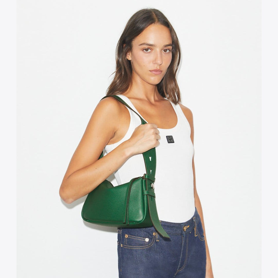 Tory Burch Small Romy Shoulder Bag Dark Kale