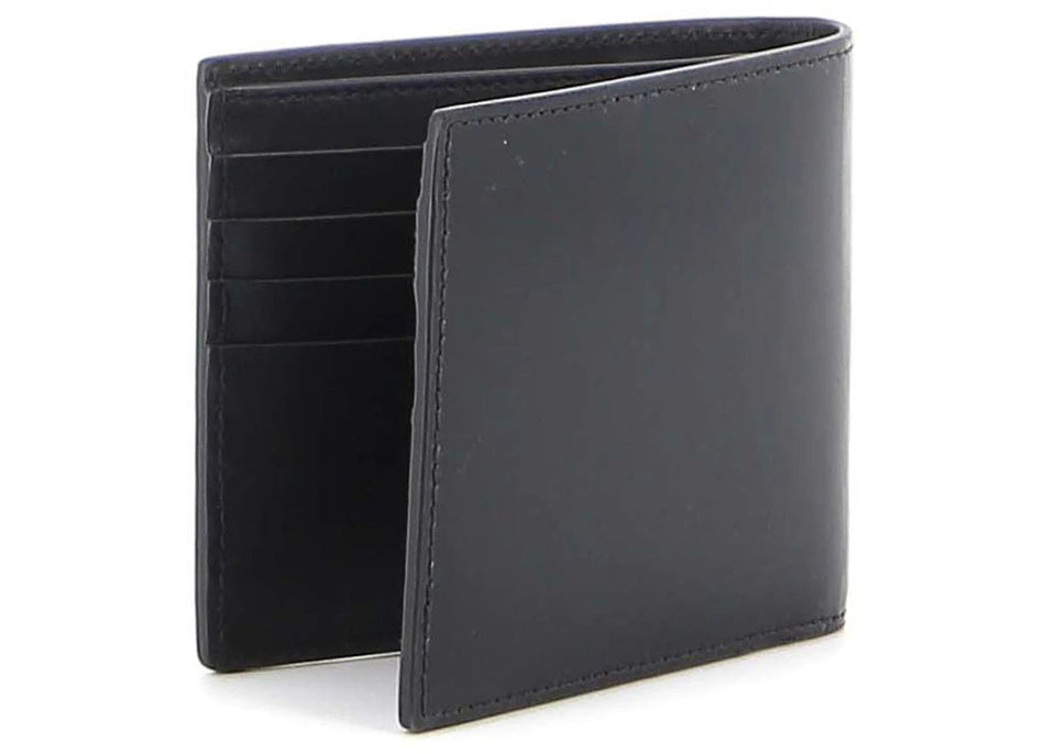 Burberry Bi-Fold Icon Stripe Leather Wallet Black