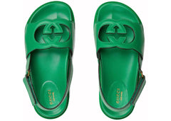 Gucci Gg Platform Sandal Green Womens