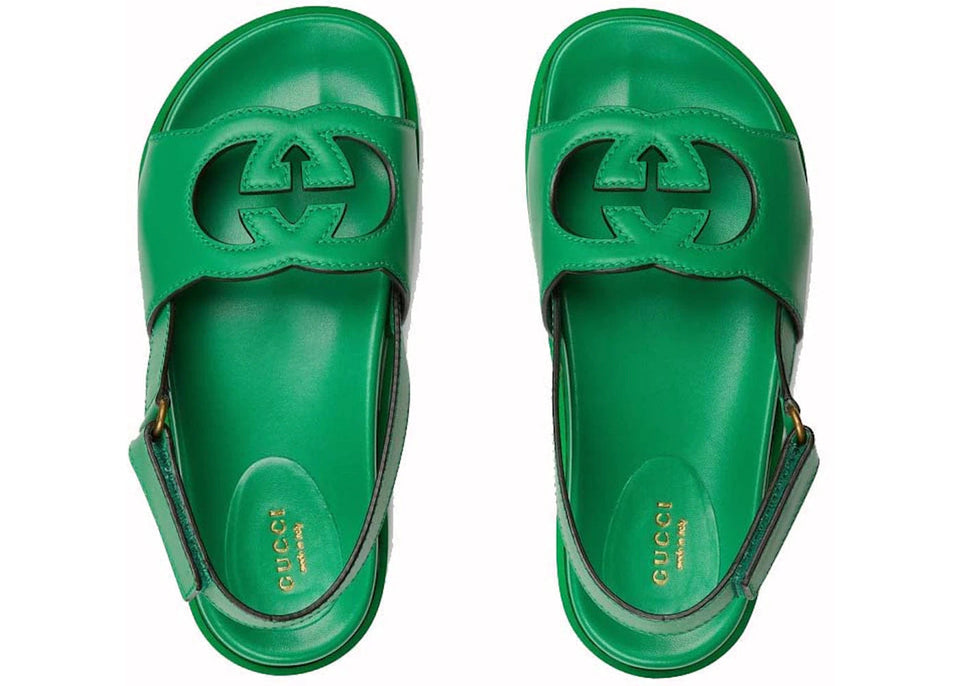 Gucci Gg Platform Sandal Green Womens