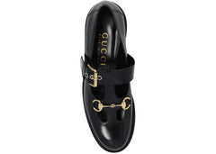 Gucci Horsebit Leather Loafers Black Womens