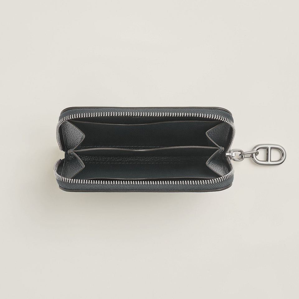 Hermes Zipengo Chaine D'Ancre Compact Card Holder Poussire