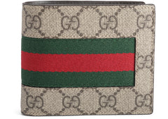 Gucci Bifold Wallet Gg Supreme Web Brown