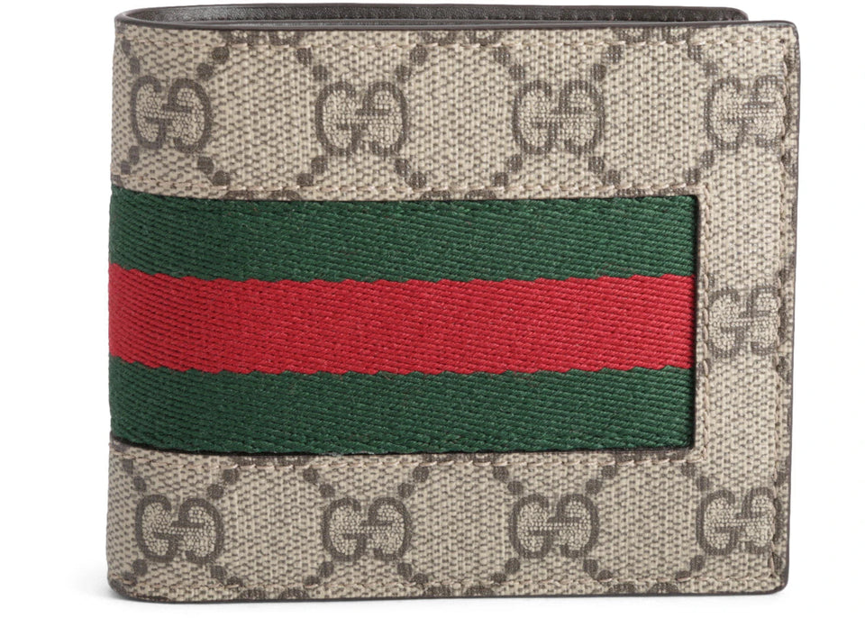 Gucci Bifold Wallet Gg Supreme Web Brown