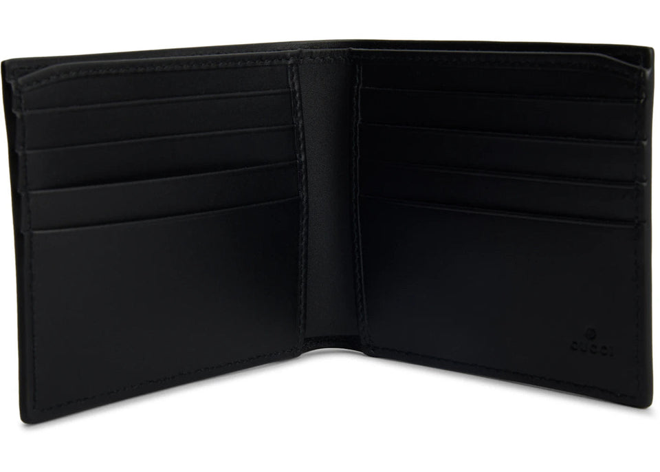Gucci Kingsnake Wallet Gg Supreme 8 Card Slots Black