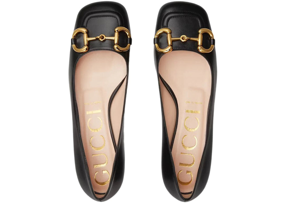 Gucci Horsebit Ballet Flat Black Leather