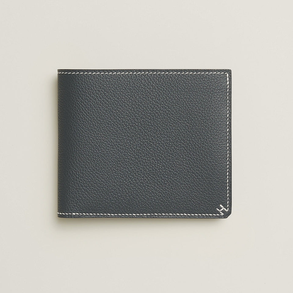 Hermes H Sellier Compact Wallet Noir