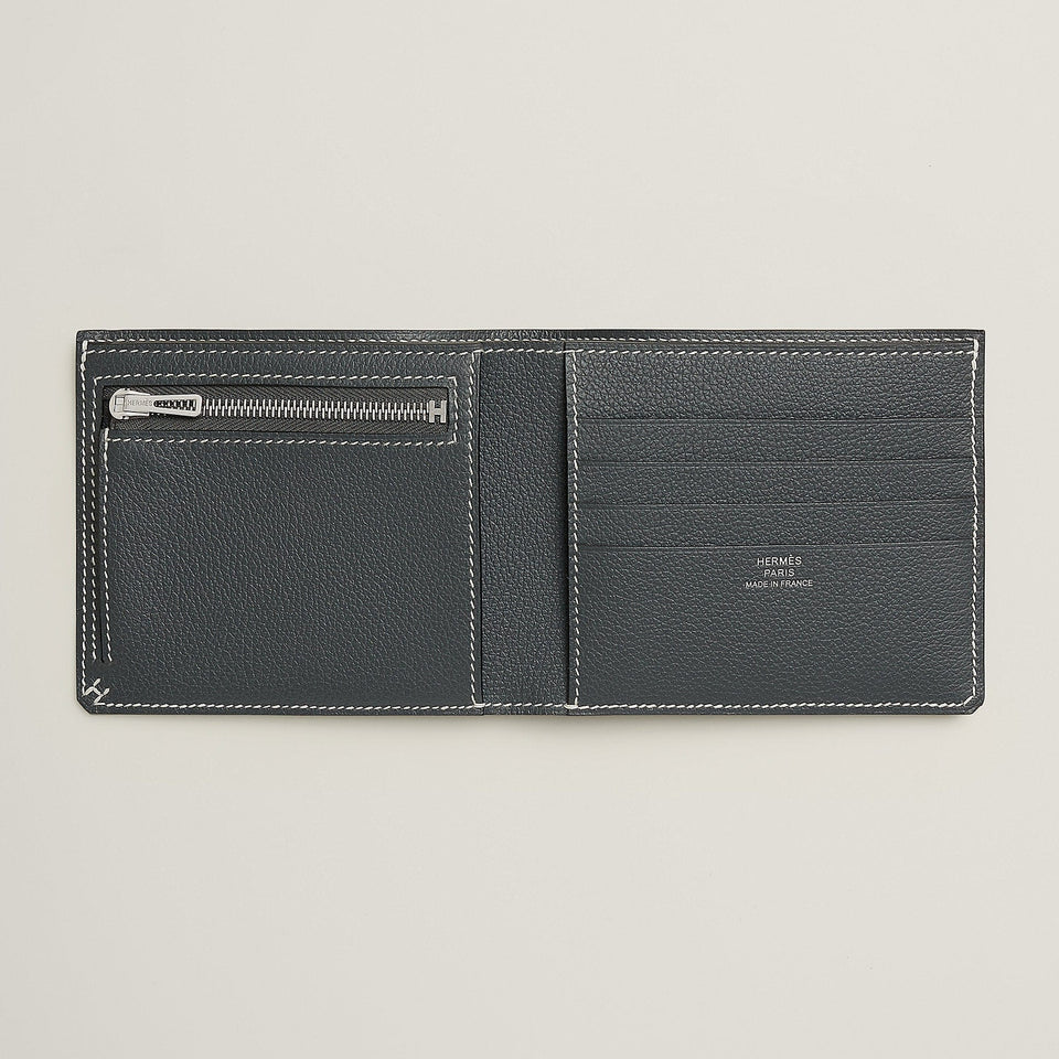 Hermes H Sellier Compact Wallet Noir