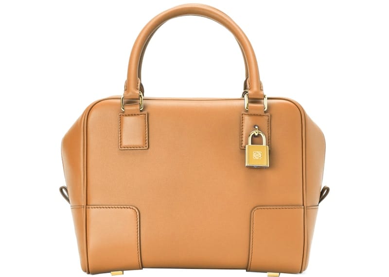 LOEWE Amazona 19 Square Bag in Nappa Calfskin Warm Desert